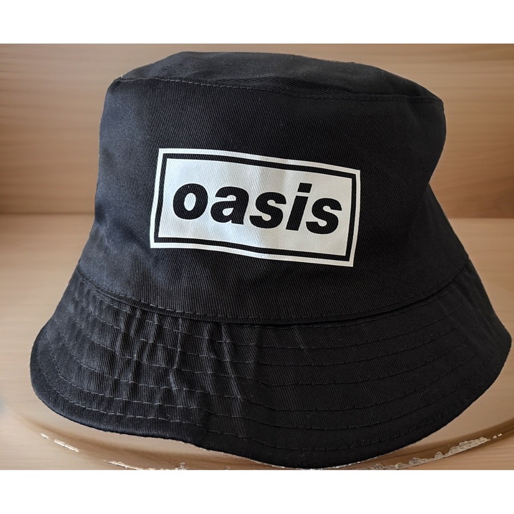 Oasis 2025 Tour Limited Edition REVERSIBLE Bucket Hat BLACK EXCELLENT